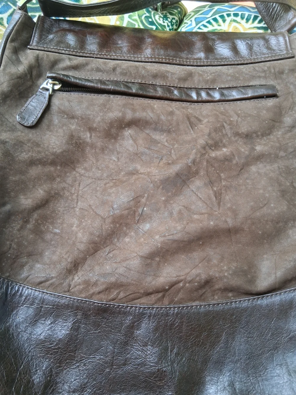 Vintage Diana Sanabria Fringed Oversized Crossbody Bag Brpwn
